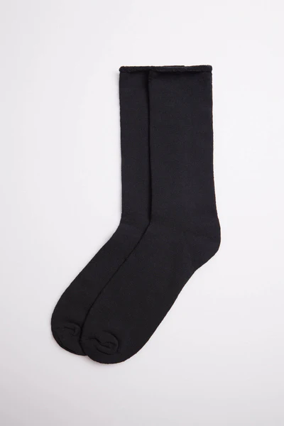 Calcetin Ysabel Mora 22766 térmico algodón sin puño (Negro)