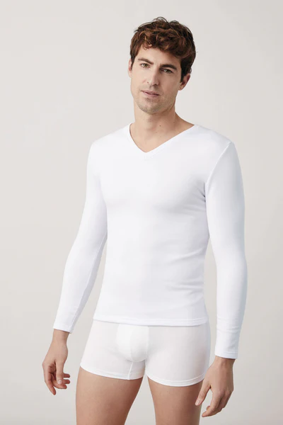 Camiseta Ysabel Mora 70101 térmica M/L pico (S, Blanco)