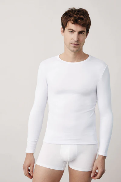 Camiseta Ysabel Mora 70102 térmica M/L redondo (S, Blanco)