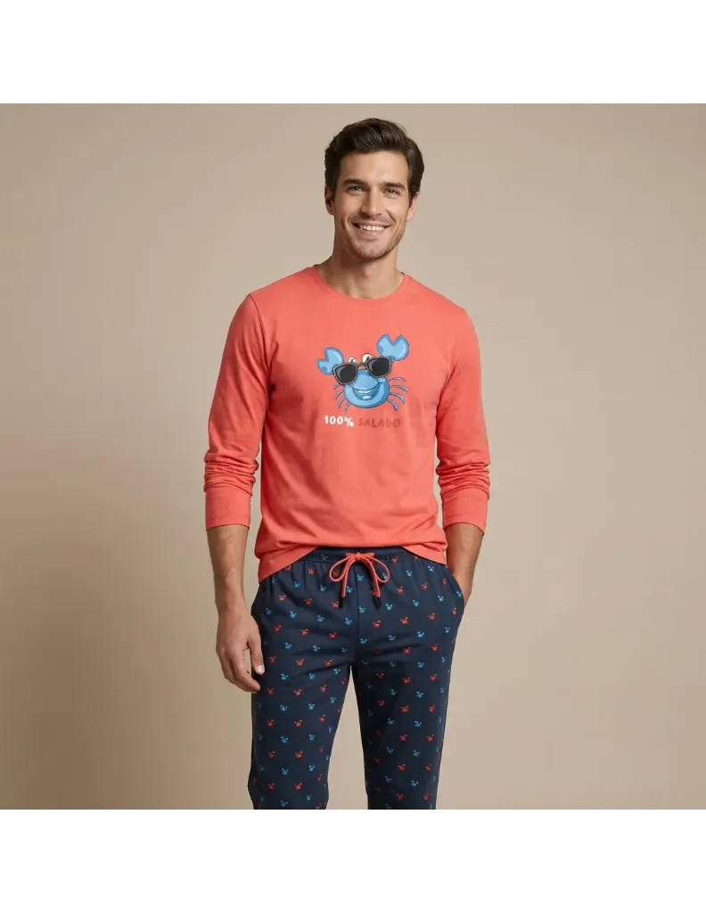 Pijama Dark Elephant V2653 M/L fino (Marino, S)