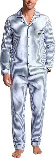 Pijama Dark Elephant VP2 largo abierto popelin (Granate, S)