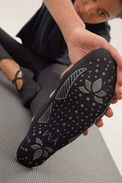 Calcetin Ysabel Mora 12995 antideslizante Yoga/Pilates (Negro, 36-38)