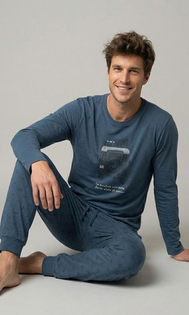 Pijama Dark Elephant CZ62 Cozy felpa (Gris, S)