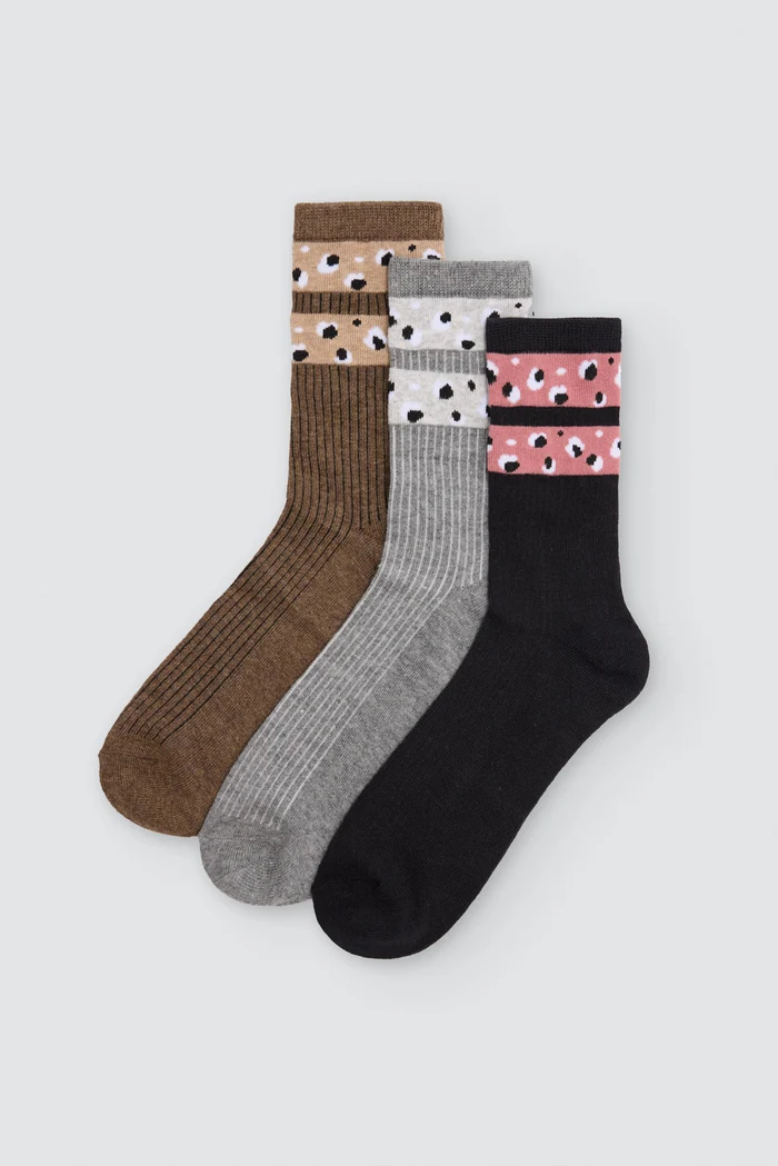 Calcetin Ysabel Mora 12102 pack3 animal print