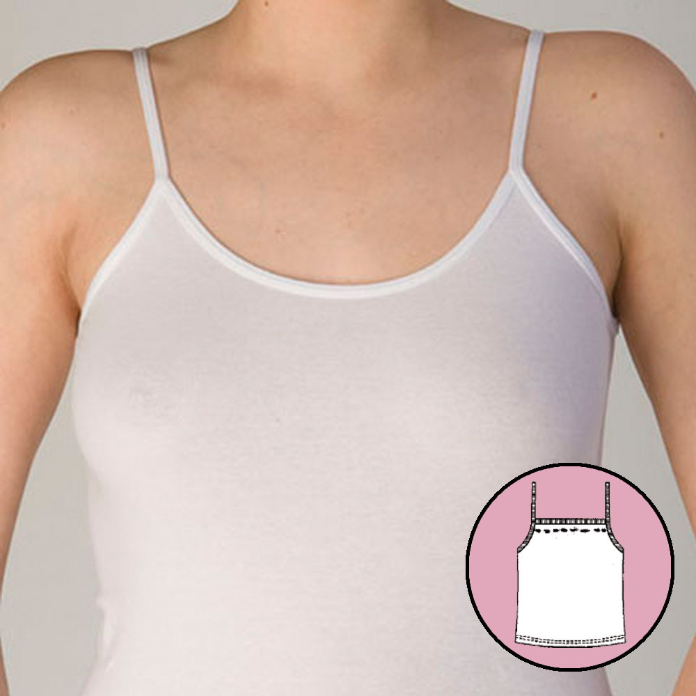 Camiseta Gilmas 2980 tirante algodon elástico (Blanco, S)