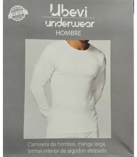 Camiseta Ubevi 1130 M/L felpa redondo (Blanco, 48)