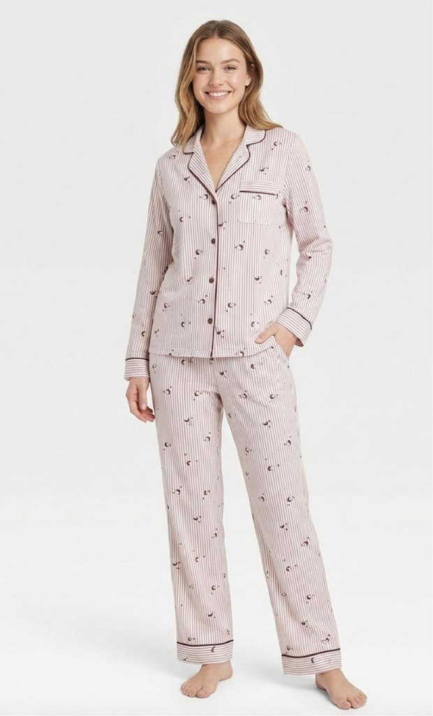 Pijama Little Unicorn D880 abierto felpa (S, Celeste)
