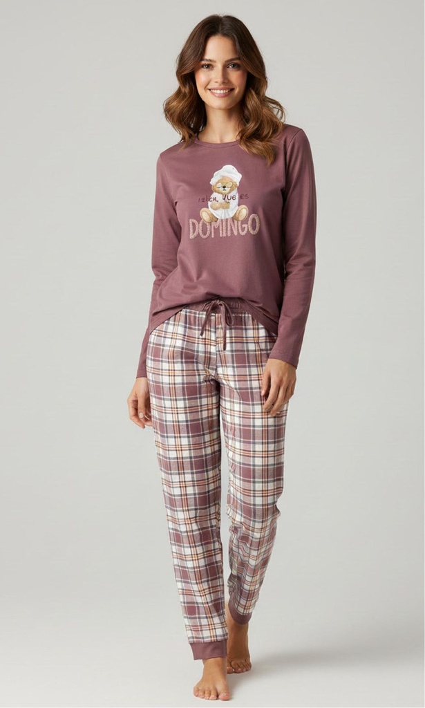 Pijama Little Unicorn D341 felpa tallas especiales (1, Celeste)